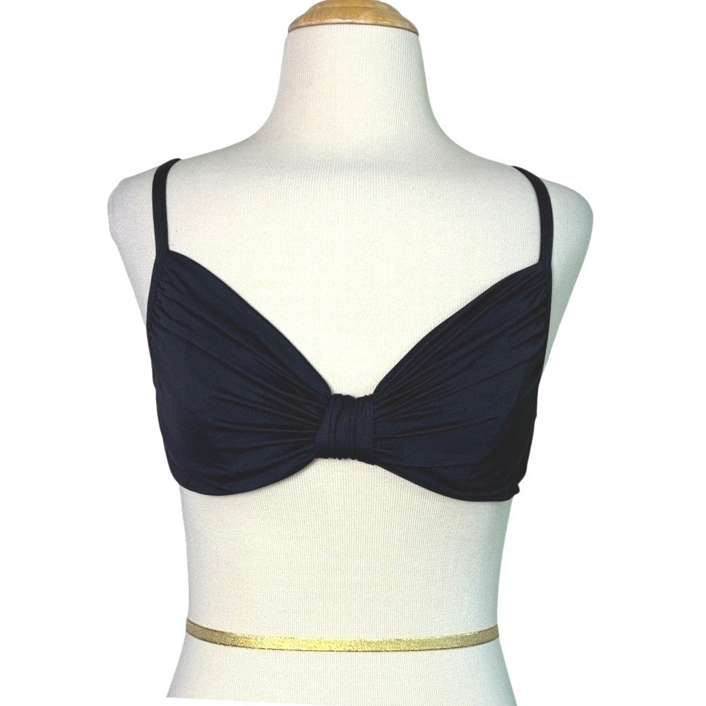 LA BLANCA by Rod Beattie Women Size 6 Black Underwire Bikini Top